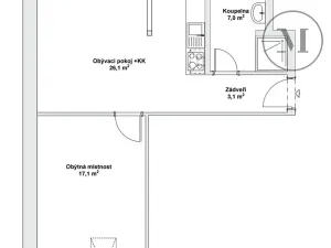 Pronájem bytu 2+kk, České Budějovice, Novohradská, 53 m2