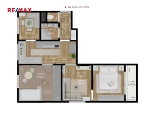 Prodej bytu 3+1, Čejetice, 60 m2