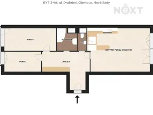 Prodej bytu 3+kk, Olomouc, Družební, 89 m2