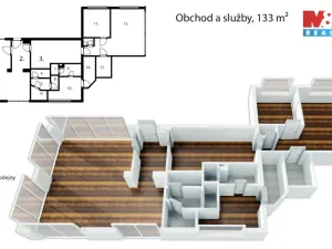 Prodej obchodního prostoru, Praha - Vršovice, Kubánské náměstí, 133 m2