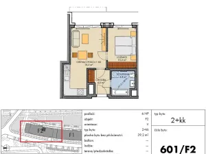 Prodej bytu 2+kk, Praha - Chodov, Bartůňkova, 39 m2