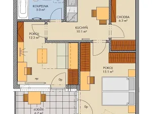 Prodej bytu 2+1, Praha - Stodůlky, Svitákova, 51 m2