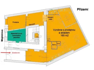 Pronájem skladu, Praha - Nusle, Mojmírova, 165 m2