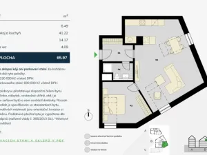 Prodej bytu 2+kk, Praha - Střížkov, Střížkovská, 66 m2