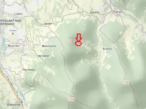 Prodej lesa, Krásná, 824 m2