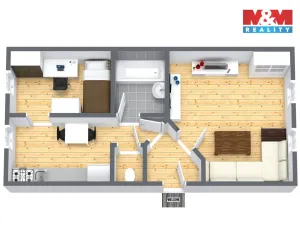 Prodej bytu 2+1, Dalovice, Průběžná, 42 m2