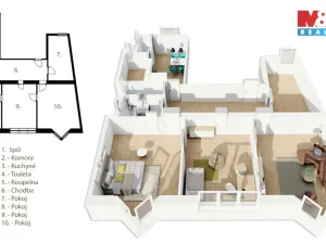 Pronájem bytu 4+1, Český Těšín, Odboje, 105 m2