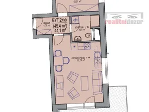 Pronájem bytu 2+kk, Brno, Chvalovka, 62 m2