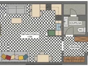 Pronájem bytu 1+kk, Praha - Vinohrady, Velehradská, 29 m2