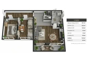 Pronájem bytu 3+kk, Praha - Komořany, Za sídlištěm, 73 m2