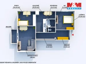 Pronájem bytu 3+1, Plzeň, Zelenohorská, 66 m2