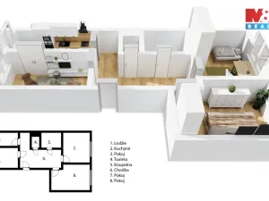 Prodej bytu 3+1, Praha - Bohnice, Vratislavská, 71 m2