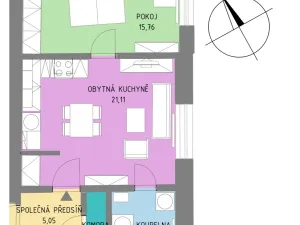 Pronájem bytu 2+kk, Česká Třebová, Nádražní, 43 m2