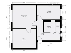 Pronájem bytu 2+1, Pardubice, K Blahobytu, 55 m2