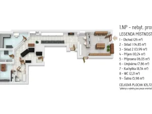 Pronájem obchodního prostoru, Hostinné, Dolní brána, 106 m2