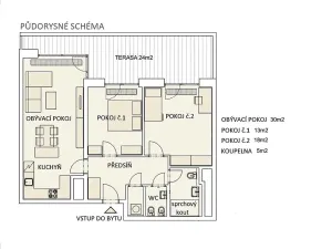 Pronájem bytu 3+kk, Brno, Střední, 107 m2