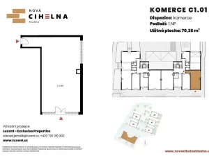 Pronájem obchodního prostoru, Kladno, 70 m2