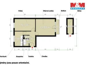 Prodej bytu 2+1, Vejprnice, Plzeňská, 56 m2