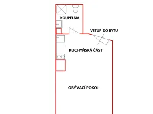 Pronájem bytu 1+kk, Brno, Lidická, 23 m2