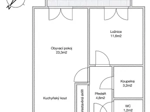 Prodej bytu 2+kk, Bílovice nad Svitavou, Lesní, 47 m2