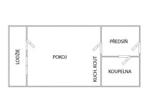 Pronájem bytu 1+kk, Ostrava - Moravská Ostrava, U Parku, 28 m2