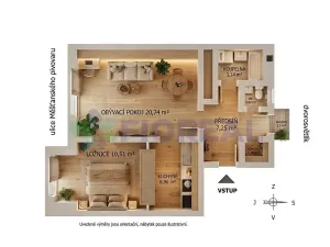 Prodej bytu 2+kk, Praha - Holešovice, U měšťanského pivovaru, 52 m2