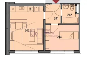 Pronájem bytu 2+kk, Jindřichův Hradec, sídliště Vajgar, 31 m2