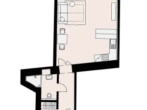 Pronájem bytu 1+kk, Praha, Myslíkova, 43 m2