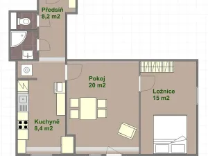 Prodej bytu 2+1, Praha - Libeň, Františka Kadlece, 55 m2