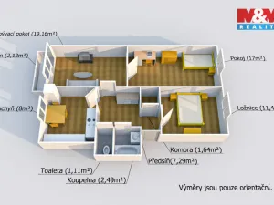 Prodej bytu 3+1, Tlučná, V Rybníčkách, 70 m2