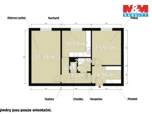 Pronájem bytu 2+1, Cheb, Boženy Němcové, 61 m2