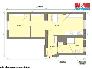 Pronájem bytu 2+kk, Mariánské Lázně, Husova, 50 m2