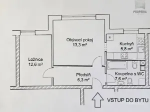 Prodej bytu 2+kk, Brno, Podbělová, 46 m2