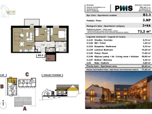 Prodej bytu 3+kk, Tuchoměřice, 77 m2