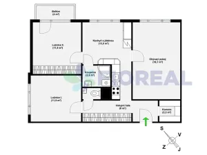 Pronájem bytu 3+1, Praha - Michle, Bítovská, 72 m2