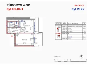 Prodej bytu 2+kk, Brno, Sedláčkova, 53 m2