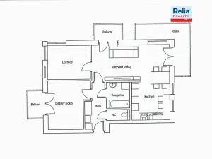 Pronájem bytu 3+kk, Liberec, Tálínská, 78 m2