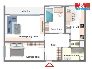 Prodej bytu 3+1, Brno - Líšeň, Vlkova, 63 m2