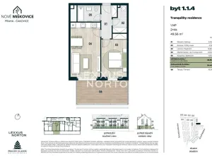 Prodej bytu 2+kk, Praha - Miškovice, Polabská, 53 m2