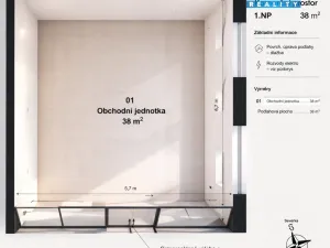 Pronájem obchodního prostoru, Benešov, Masarykovo náměstí, 38 m2