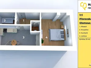 Prodej bytu 1+1, Olomouc, Přerovská, 33 m2