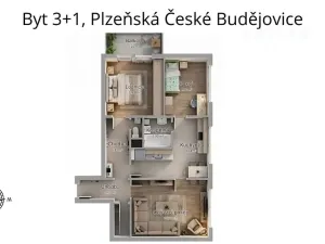 Prodej bytu 3+1, České Budějovice, Průběžná, 72 m2
