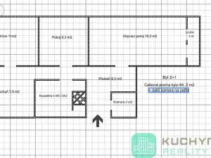 Prodej bytu 2+1, Bílina, Sídliště Za Chlumem, 65 m2