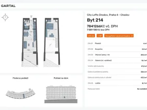 Prodej bytu 2+kk, Praha - Chodov, Valentova, 43 m2