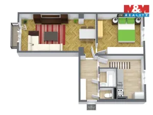 Prodej bytu 2+1, Bukovany, 51 m2