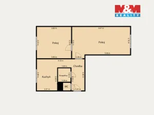 Prodej bytu 2+1, Aš, Palackého, 52 m2