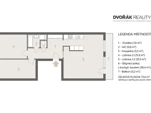 Pronájem bytu 3+kk, Praha - Horní Měcholupy, 72 m2