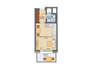 Prodej bytu 1+kk, Praha, Bartůňkova, 26 m2