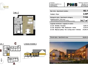 Prodej bytu 1+kk, Tuchoměřice, 42 m2