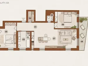Prodej bytu 3+kk, Praha - Smíchov, U Dívčích hradů, 123 m2